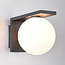 Buitenwandlamp antraciet met melkwitte polycarbonaat kap - Luna