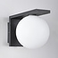 Buitenwandlamp antraciet met melkwitte polycarbonaat kap - Luna