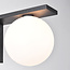Buitenwandlamp antraciet met melkwitte polycarbonaat kap - Luna