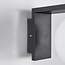 Buitenwandlamp antraciet met melkwitte polycarbonaat kap - Luna