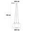 Design zwarte hanglamp Ventura met smoke glas,  3-lichts