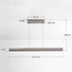Moderne verstelbare hanglamp Miyo met dimbare LEDs, geborsteld grijs - max. 40W