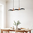 Design hanglamp met geïntegreerde LEDs zwart met hout - Aristo