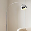 Gebogen staande lamp Bowie - chroom