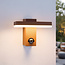 Wandlamp Roberto met sensor - roestbruin