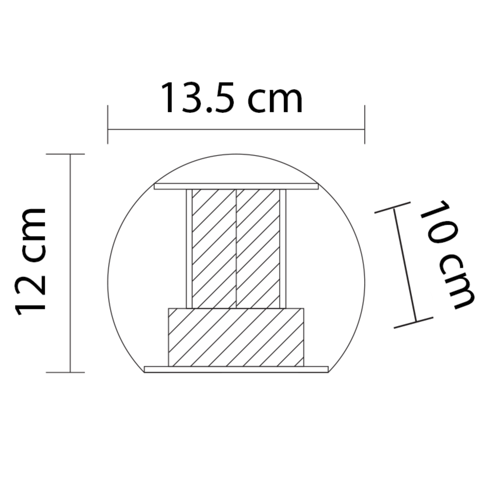 Wandlamp rond Lizzy - antraciet