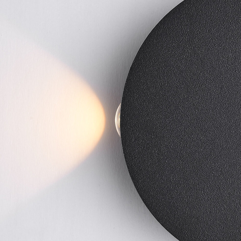 Industriële wandlamp Marine - zwart