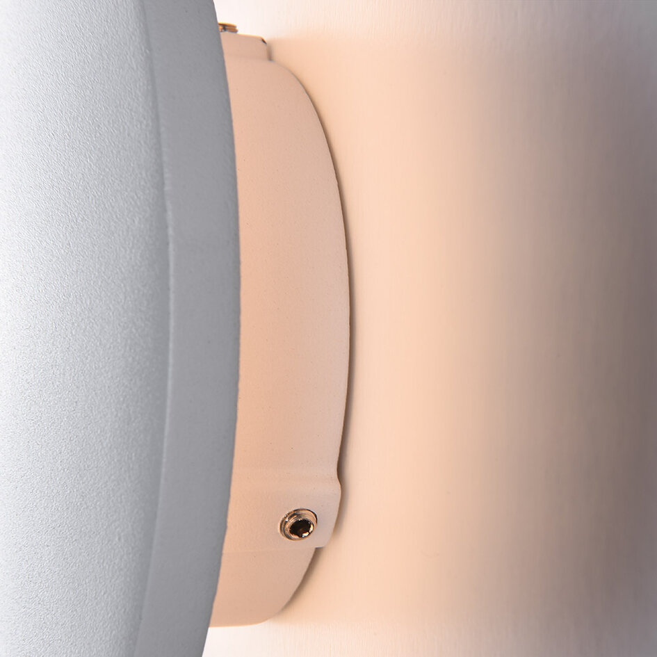 Ronde buitenwandlamp Moon - wit