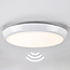 Plafonnière wit Ø25,5 cm met noodunit, sensor en CCT switch 3000/4000/6000K