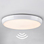 Plafonnière wit Ø35,2 cm met noodunit en sensor - CCT switch 3000K/4000K/6000K