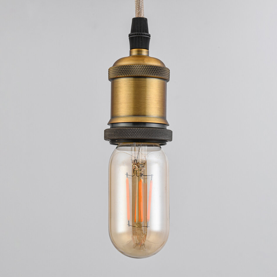 LED filament buislamp van 4W 2200K, amber glas - dimbaar