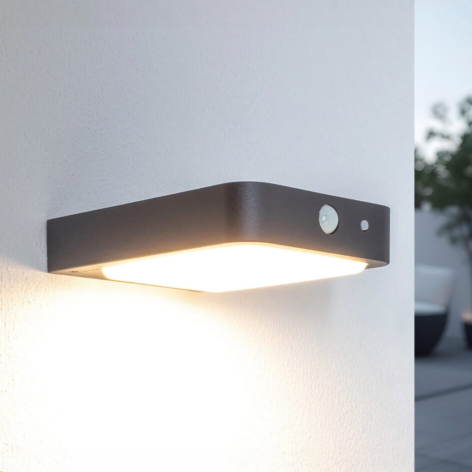 Solar wandlamp voor buiten met sensor - Patrick