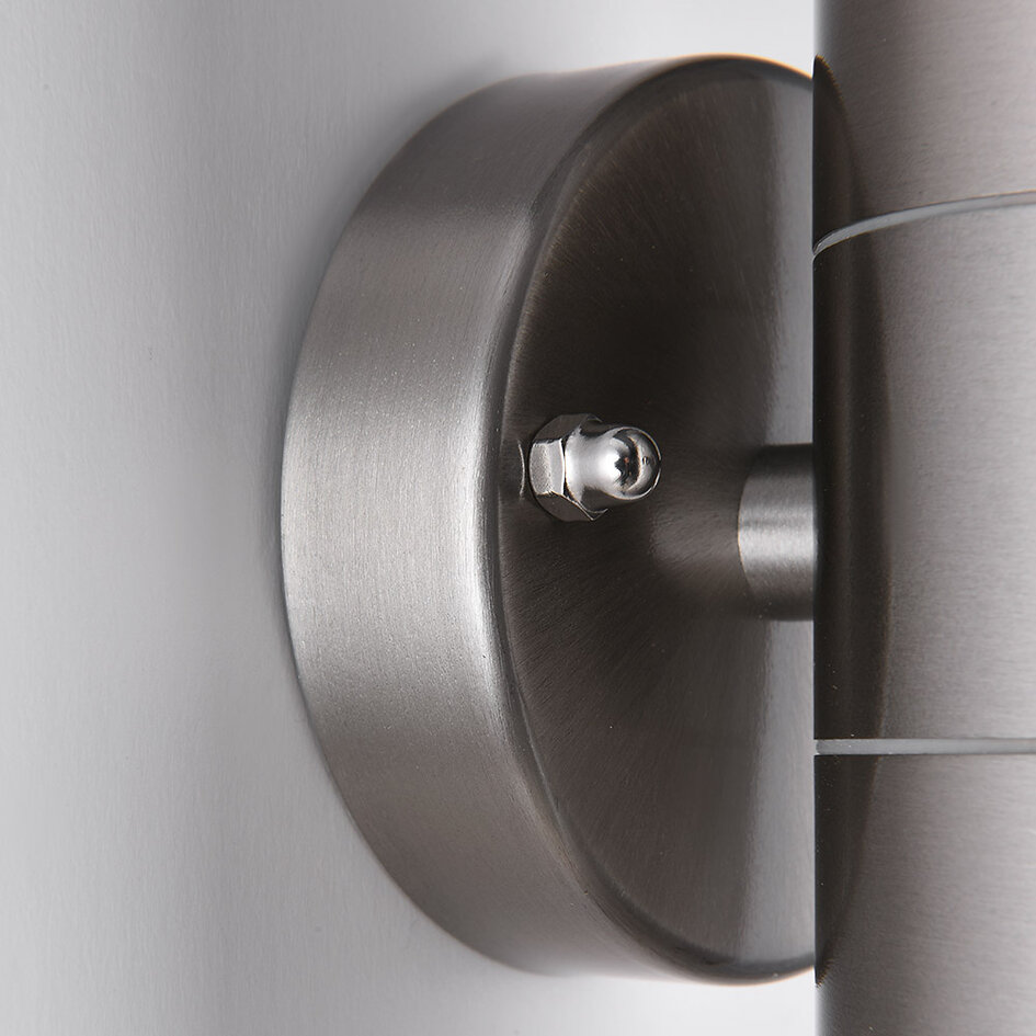 RVS design wandlamp Amy - 2-lichts