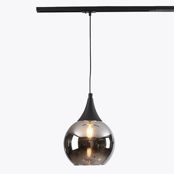 Hangende railspots van glas