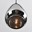 1-fase rail hanglamp Noi goud met smoke glas - druppel