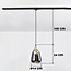 1-fase rail hanglamp Noi goud met smoke glas - druppel