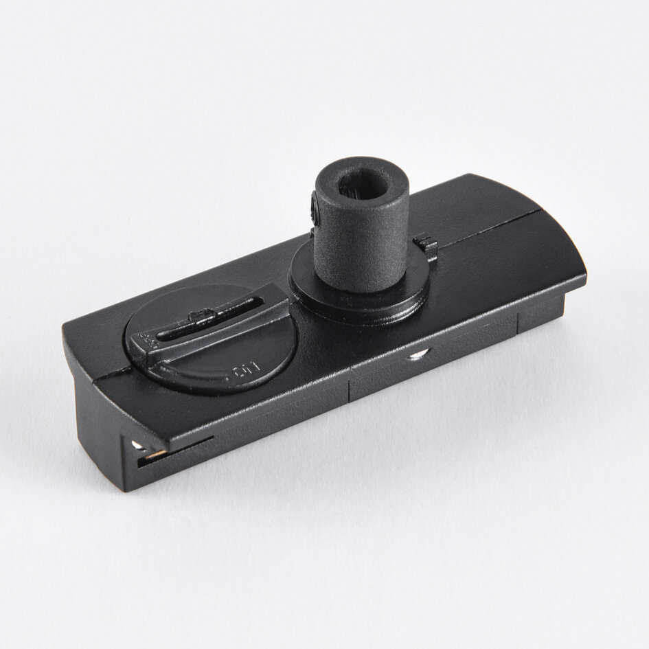 1-fase rail hanglamp adapter - zwart