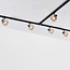 Modern 1-fase railsysteem van 3 meter met Juna amber spots - plafondlamp