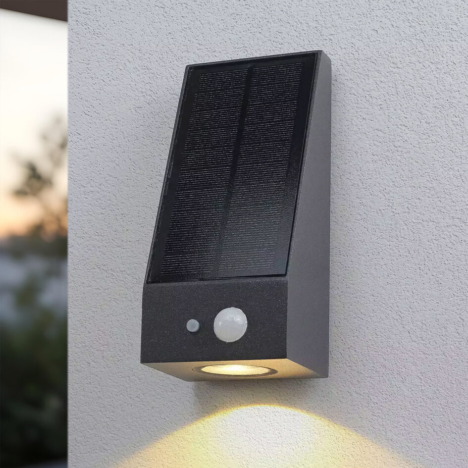 Solar buiten wandlamp met sensor Donya