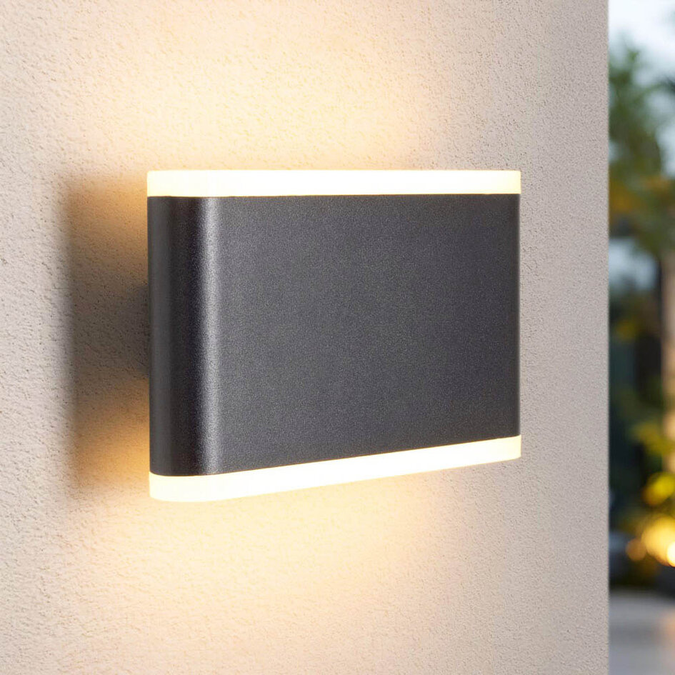 Buitenwandlamp Hannover met geïntegreerde LEDs - zwart