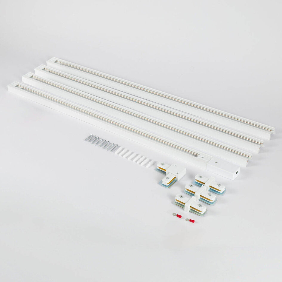 3 meter starterset voor 1-fase railverlichting - wit