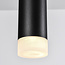 1-fase rail tube hanglamp Luke - zwart met matte diffuser
