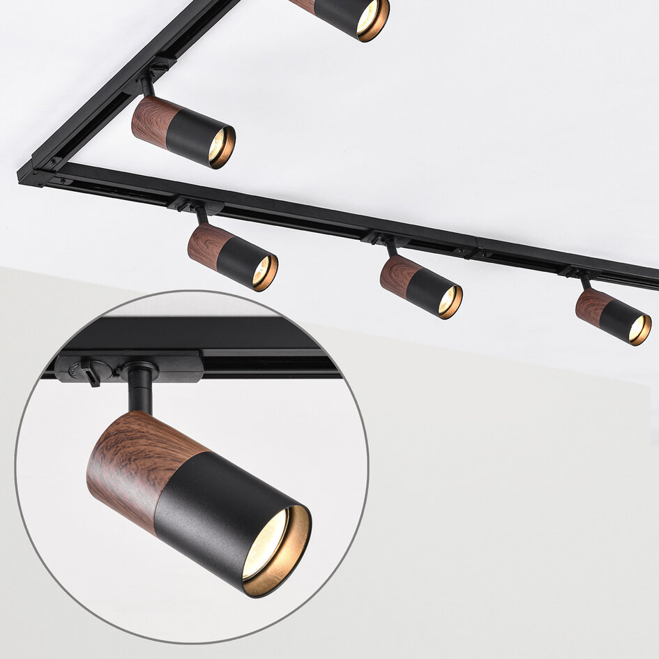 Modern 1-fase railsysteem van 3 meter met Linn spots - spanningsrail