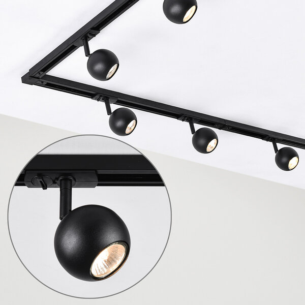 Design railsysteem van 3 meter 1-fase  met Dex spots - plafond rail