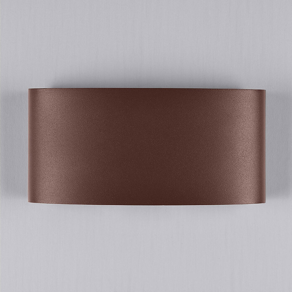 Robuuste design wandlamp Sena buiten - roestbruin