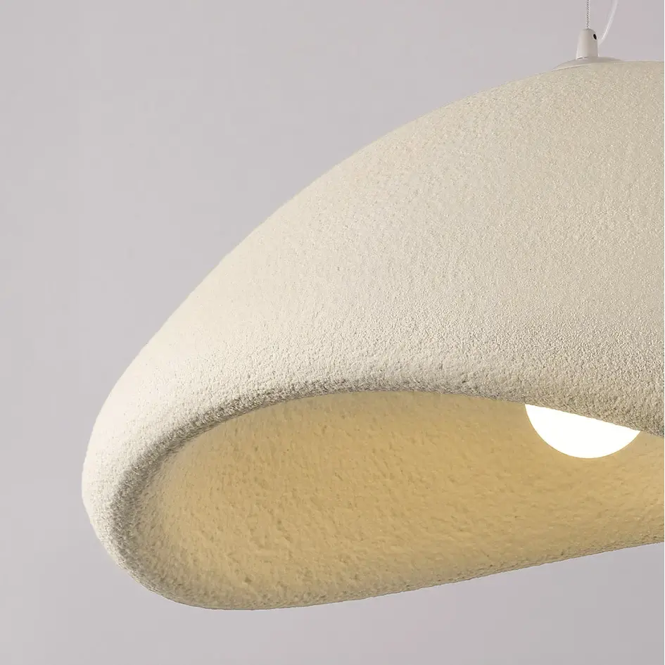 Wabi Sabi hanglamp Yume met zandbeige steenmotief - 60 x 50 cm