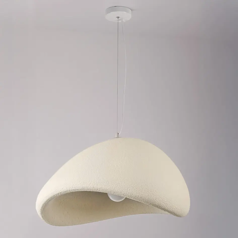 Wabi Sabi hanglamp Yume met zandbeige steenmotief - 60 x 50 cm
