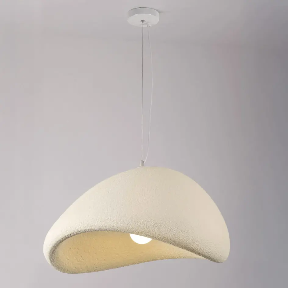 Wabi Sabi hanglamp Yume met zandbeige steenmotief - 60 x 50 cm