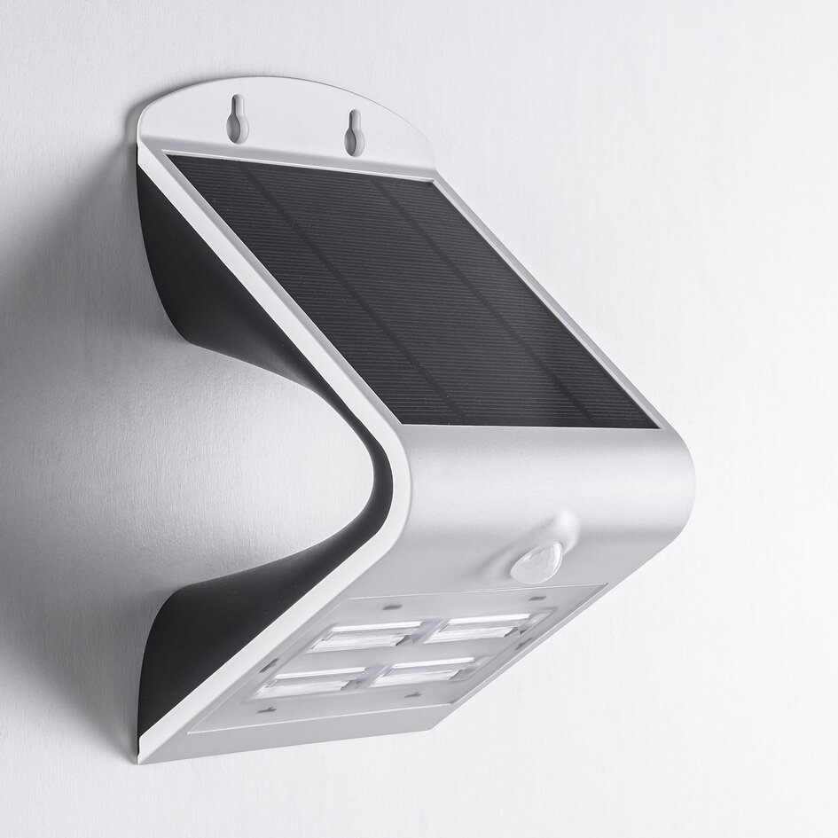 Solar buitenwandlamp Single Conan 3,2W met sensor - wit