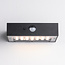 Zwarte solar buiten wandlamp met sensor - Brock