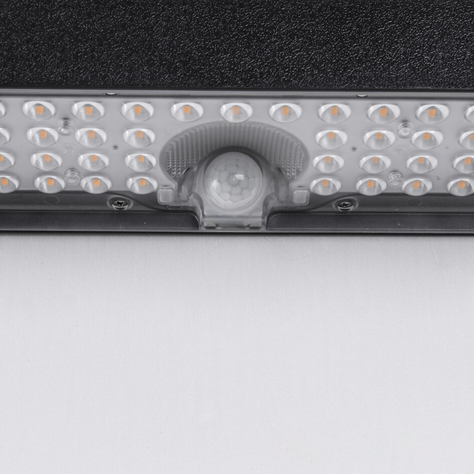 Solar buiten wandlamp Grish met sensor - zwart