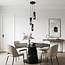 3-lichts moderne hanglamp met smoke glas - Ela