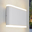 Platte buiten wandlamp 12W Demi - wit