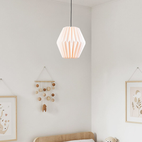 Papieren hanglamp wit - Berlian