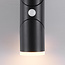 Verstelbare ronde buitenwandlamp Tess met sensor - zwart