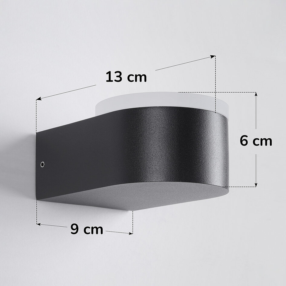 Buitenwandlamp Feline met geïntegreerde LEDs - zwart