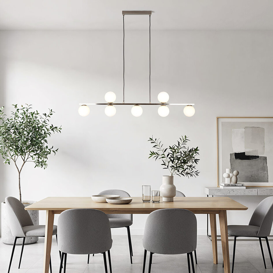 Luxe hanglamp met melkwit glas - Syv
