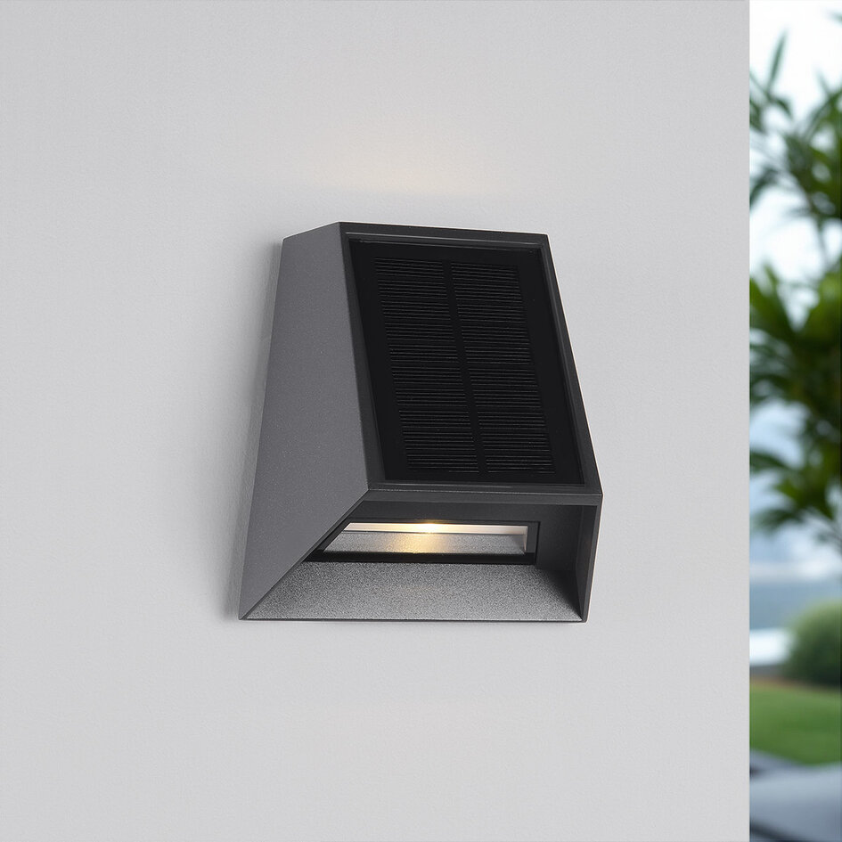 Solar buiten wandlamp met sensor Sonia