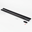 Modern 1-fase railsysteem 1,5 meter met Liam spots met gouden detail