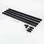 Modern 1-fase railsysteem 3 meter met Liam spots - zwart