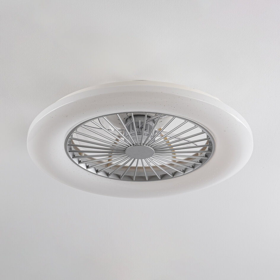 Slimme plafondventilator warm wit met wifi en RGB functie - Mira