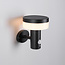 Moderne solar buitenwandlamp zwart met sensor - Sandrine