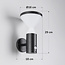 Moderne solar buitenwandlamp zwart met sensor - Chandler