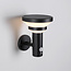 Moderne solar buitenwandlamp zwart met sensor - Kensington