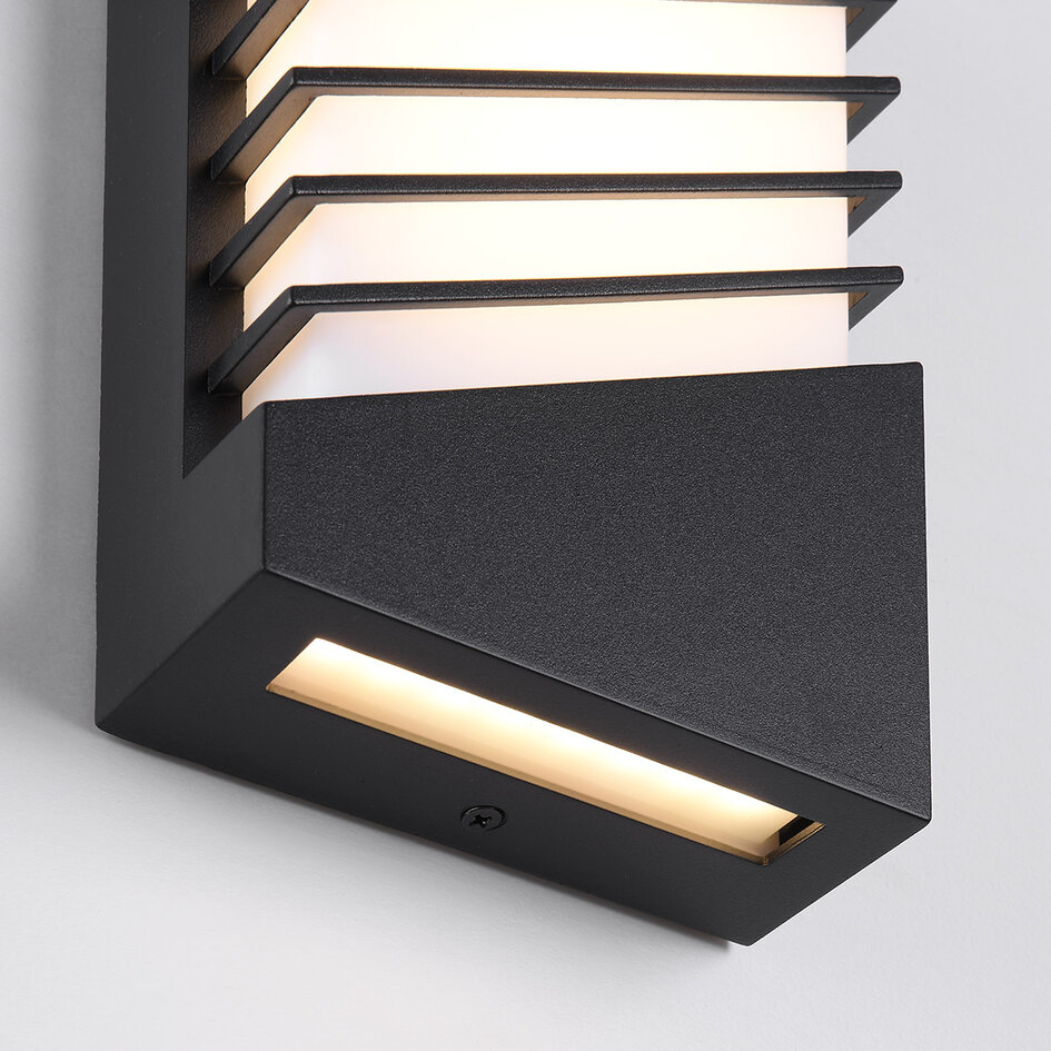 Buitenwandlamp IP44 Dane - zwart