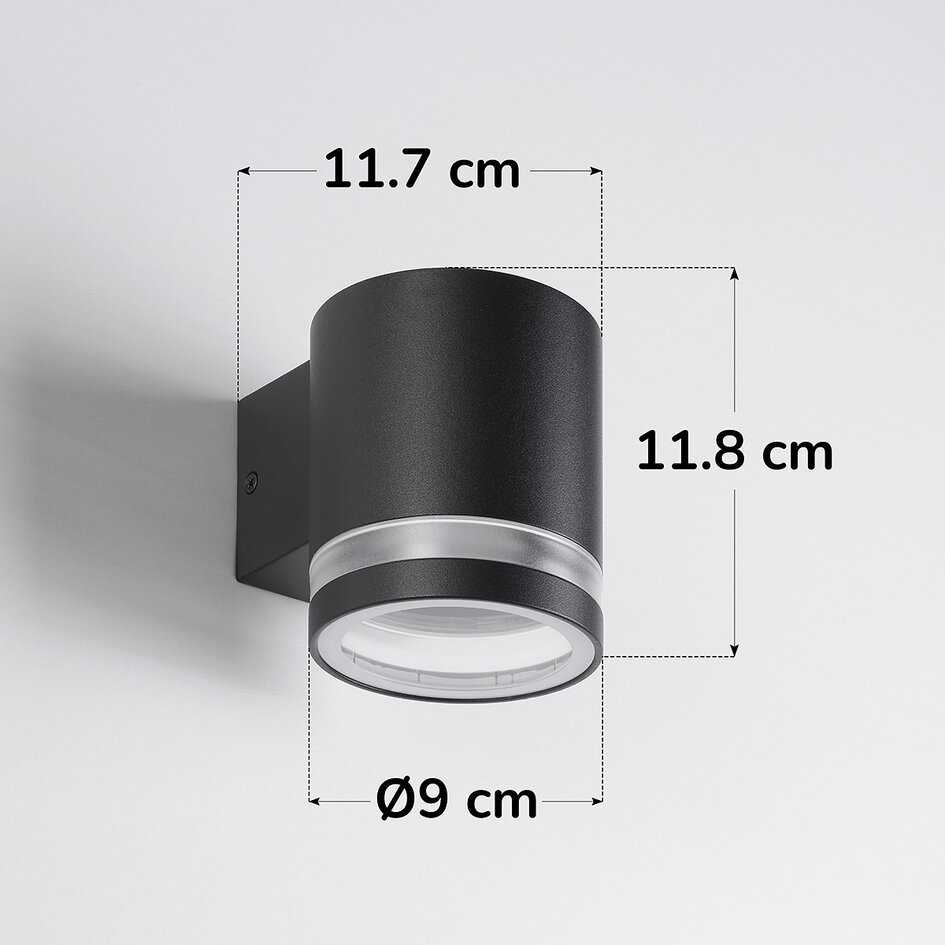 Moderne buitenwandlamp Dahlia - zwart